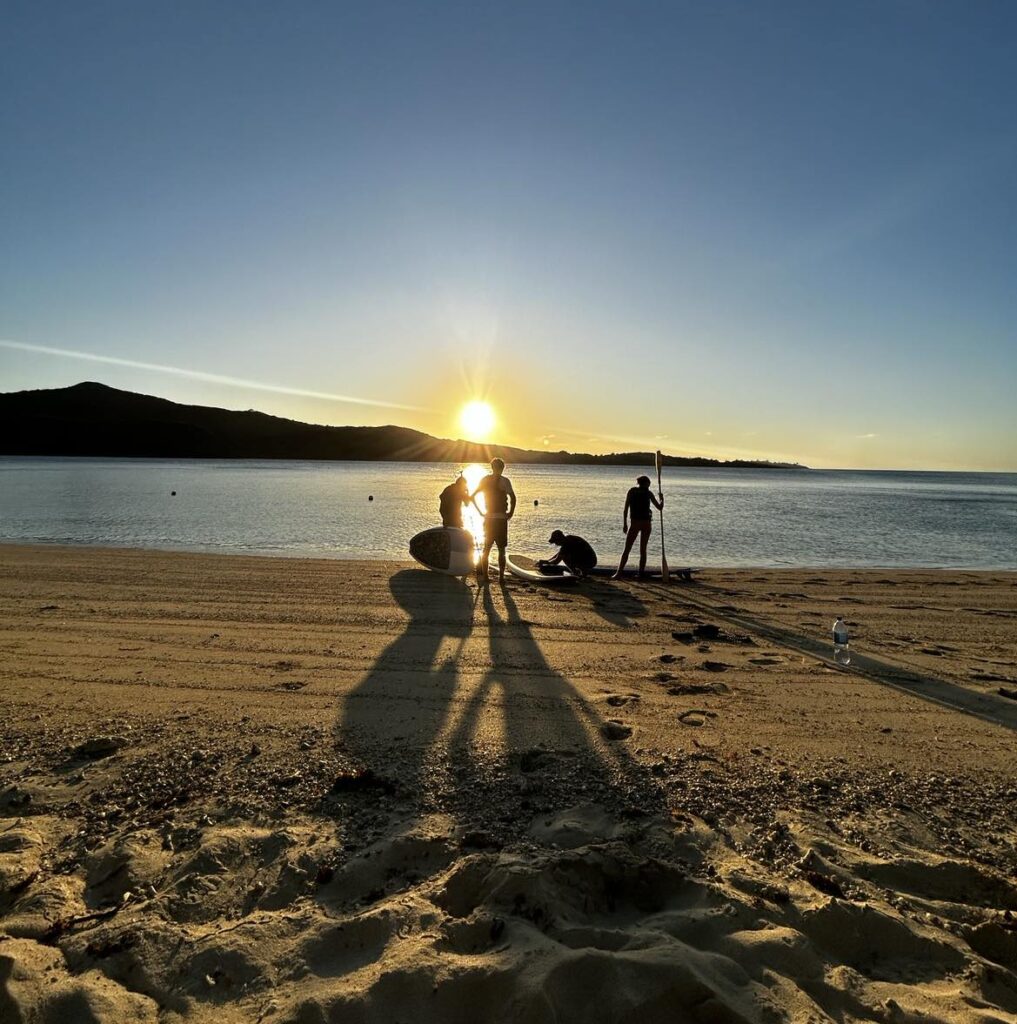 Early morning paddle board