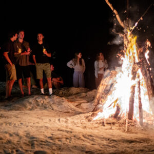 Beach bonfire